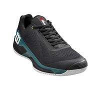 Wilson Men's Rush Pro 4.0 Blade Sneaker, Black/Deep Teal, 12.5 UK
