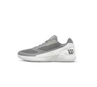 WILSON Men's Rush Pro 5 Tennis Shoes, Titanium/Snow White/Black, 8