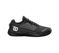 Wilson Men's Rush PRO Extra Duty Tennis Shoe, Black/Black/White, 12.5 UK