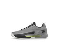 WILSON Men's Rush Tour 5 Tennis Shoes, Titanium/Black/Safety Yellow, 12.5