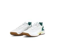 WILSON Men's Rush Tour 5 Tennis Shoes, White/Evergreen/Gum1a, 14