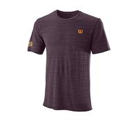 Wilson Men's Short Sleeve Shirt, KAOS RAPIDE SMLS CREW, Polyester/Nylon, Violet (Fig), Size M, WRA788803MD