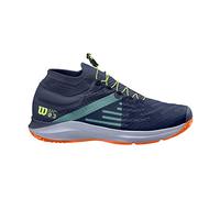 Wilson Men's Tennis Shoes, KAOS 3.0 SFT Paris, Blue/Orange/Green, Size 8.5 UK, for All Surfaces, All Types of Player, WRS326910E085