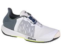 Wilson Men's Tennis Shoes, KAOS RAPIDE, White/Grey/Grey, Size: 8.5, For All Surfaces, All Player Types, WRS327040E085