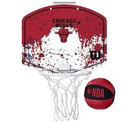 Wilson Mini NBA-Team Basketball Hoop, CHICAGO BULLS, Plastic,White