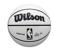 WILSON NBA Autograph Basketball - White/Brown, Size 7-29.5"