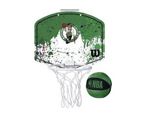 Wilson NBA Boston Celtics Mini Hoop Basketball Net + Ball Set