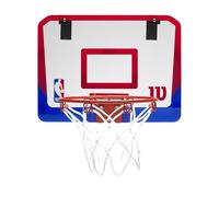 Wilson NBA DRV Mini Hoop, Plastic Over-Door Mini Basketball Hoop, Play Anywhere, Easy Assembly & Set Up, Colour: Clear/Red/Blue