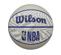 Wilson NBA DRV Plus Dazzle Camo Outdoor Basketball - Beige/Blue, Size 6-28.5"