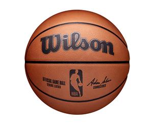 Wilson NBA Official Game Ball, Indoor, Leather, Size: 7, Brown