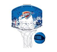 Wilson Nba Oklahoma City Thunder Team Mini Hoop Basketball Set Ball Silver