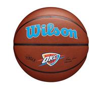 Wilson NBA Team Alliance Basketball, Featuring a Pure Feel Surface and Dual Depth Technology, With Enhanced Air Stability, Colour: Brown, Size: 7