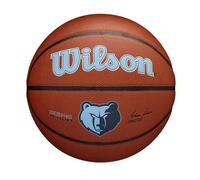 Wilson NBA Team Alliance Basketball, Featuring a Pure Feel Surface and Dual Depth Technology, With Enhanced Air Stability, Colour: Brown, Size: 7