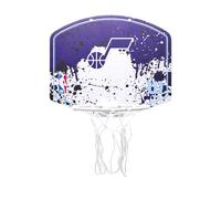 Wilson NBA Team Mini Hoop Utah Jazz, Plastic Over-Door Mini Basketball Hoop, Play Anywhere & Represent Your Squad, Colour: Purple