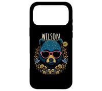 Wilson NC Fun Bear Wearing Glasses Flowers Design Case for iPhone 17 Pro Max