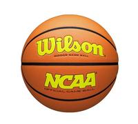 Wilson NCAA Evo NXT Official Indoor Game Basketball - Optic Yellow/Orange, Size 6-28.5"
