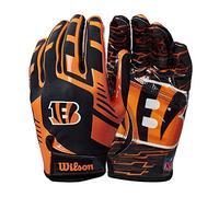 Wilson NFL Elastic Football Gloves - Cincinnati-Youth (WTF9327CN)