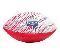 Wilson NFL London Games Tailgate Football, White/Blue/Red, Junior | For youth outdoor practice and tailgate events, with a deep pebble pattern and double lacing for confident control
