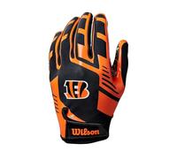 Wilson AD NFL STRETCH FIT GLOVES, Black/Orange
