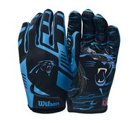 Wilson NFL Stretch Fit Football Gloves - Adult Carolina Panthers