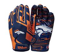 WILSON NFL Stretch Fit Football Gloves - Adult, Denver Broncos