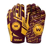 WILSON NFL Stretch Fit Football Gloves - Adult, Washington Commanders