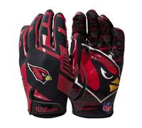 WILSON NFL Stretch Fit Football gloves - Arizona-Youth (WTF9327AZ)