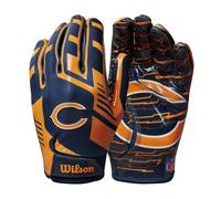 Wilson NFL Stretch Fit Football Gloves - Youth Chicago Bears