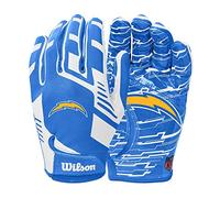 WILSON NFL Stretch Fit Football Gloves - Youth, Los Angeles Chargers