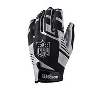 Wilson NFL Stretch Fit Receivers Gloves - Youth, Silver