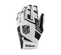 WILSON NFL Stretch Fit Youth Receivers Gloves - White/Black