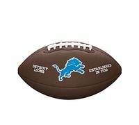 Wilson NFL Team Logo Detroit Lions Football, Official Size | For backyard throwing, practice and fan display, with a comfortable feel, dependable grip and durable double lacing