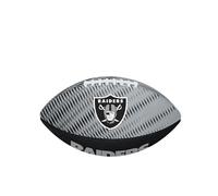 Wilson NFL Team Tailgate American Football, Rubber, Silver / Black, Junior