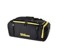Wilson OPTX Duffle Bag, Made from Durable Polyester with Convertible Backpack Straps, Colour: Black/Yellow