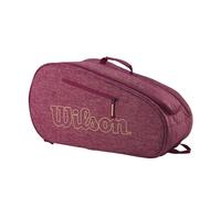 Wilson Padel Team bag, Holds up to 4 Rackets, Red/Cream