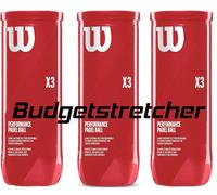 Wilson Padel Tennis Balls X3,6,9,12,15 or 18 Premier Performance Speed 3-Pack