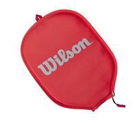 Wilson Pickleball padel cover, protection for one adult size pickleball racket, polyester, Red / Gray