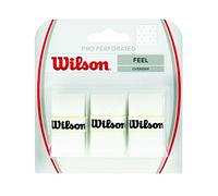 Wilson Pro Overgrip Perforated 3 Pack - White, Green, Pink - Tennis - Badminton - Squash