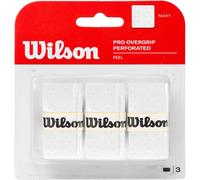 Wilson Pro Overgrip Perforated White Pack of 3 Tennis Badminton Squash Grip