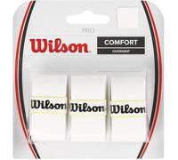 Wilson Pro Overgrip WRZ4017WH Tennis Racquet Grip Tape, White, Pack of 3