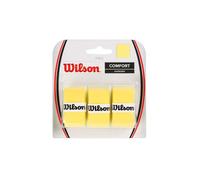 Wilson Pro Overgrip WRZ4017WH Unisex Grip Tape, White, Pack of 3 Yellow Pack of
