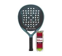 Wilson Pro Staff LT Padel Racket with 3 x Rush 100 Balls