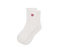 Wilson Quarter Top Socks, Bright White/Infrared, S