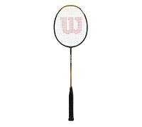 Wilson Recon 370 Badminton Racket, Grip Strength 3, Head Heavy Balance, Carbon Fibre, Black/Red/Gold