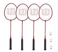 Wilson Red Tour Badminton Racket x 4 & 3 Shuttles