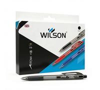 Wilson Retractable Black Pens 1.0MM Pack of 40 Medium ballpoint pens Smooth Writing Comfort Grip Office School stationery supplies black ink Pen with Visible Ink Supply for Everyday biro pens