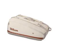 WILSON Roland-Garros 2025 Super Tour Tennis Racket Bag - Cream/Clay, Holds up to 9 Rackets
