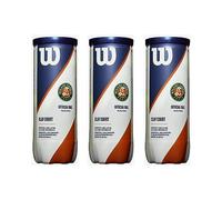 Wilson Roland Garros Clay Court Tennis Ball - 3 Cans, 9 Balls