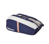 Wilson Roland Garros Super Tour Tennis Racket Bag - 15 Pack, Navy/White