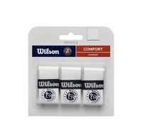 WILSON Roland-Garros Tennis Overgrip - 3 Pack, White/Navy